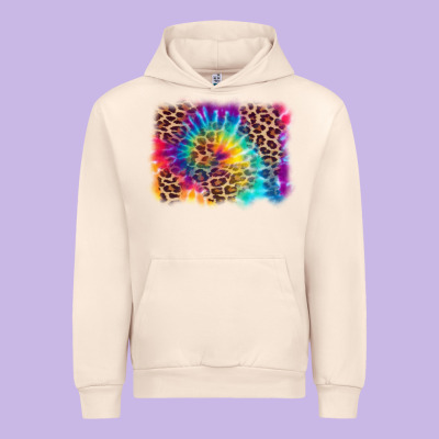 Urban Hoodie leopard tie dye background