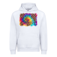 White leopard tie dye background Urban Hoodie - Zillion Design Studio