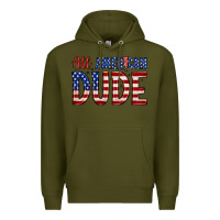 Army Green all american dude Premium Hoodie - Zillion Design Studio
