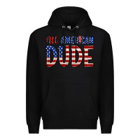 Black all american dude Premium Hoodie - Zillion Design Studio