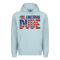 Blue Mist all american dude Premium Hoodie - Zillion Design Studio