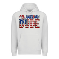 Dove Grey all american dude Premium Hoodie - Zillion Design Studio