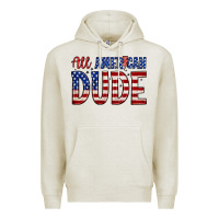 Oatmeal Heather all american dude Premium Hoodie - Zillion Design Studio