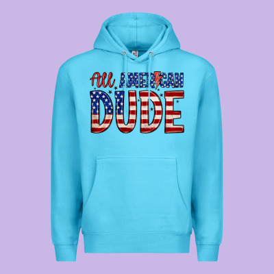 All American Dude Premium Hoodie Designed By Zillion Design Studio