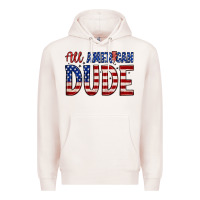 Pale Pink all american dude Premium Hoodie - Zillion Design Studio