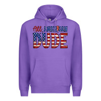 Purple all american dude Premium Hoodie - Zillion Design Studio
