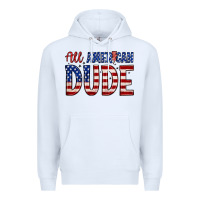 White all american dude Premium Hoodie - Zillion Design Studio