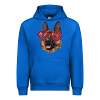 Cobalt german shepherd with love glasses Urban Hoodie - RanaPortraitStore