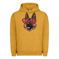 Pigment Peanut Butter german shepherd with love glasses Urban Hoodie - RanaPortraitStore