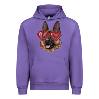 Tulip german shepherd with love glasses Urban Hoodie - RanaPortraitStore