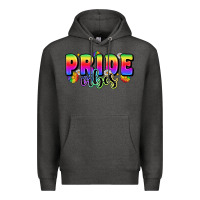 Charcoal Heather pride vibes Premium Hoodie - Zillion Design Studio