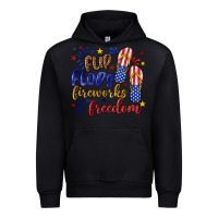 Black flip flops fireworks and freedom Urban Hoodie - texasbilliewilder