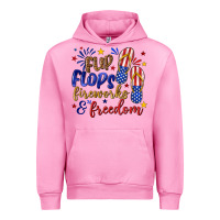 Fuchsia Pink flip flops fireworks and freedom Urban Hoodie - texasbilliewilder