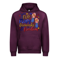 Mauve Wine flip flops fireworks and freedom Urban Hoodie - texasbilliewilder