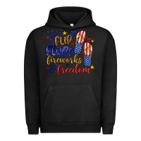 Pigment Black flip flops fireworks and freedom Urban Hoodie - texasbilliewilder