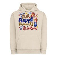 Pigment French Oak flip flops fireworks and freedom Urban Hoodie - texasbilliewilder