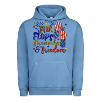 Pigment Pebble Blue flip flops fireworks and freedom Urban Hoodie - texasbilliewilder