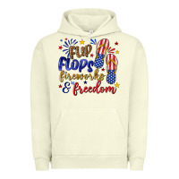 Pigment Pistachio flip flops fireworks and freedom Urban Hoodie - texasbilliewilder