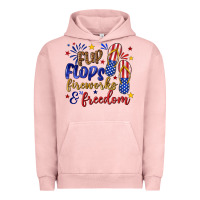 Pigment Salmon flip flops fireworks and freedom Urban Hoodie - texasbilliewilder