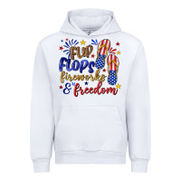 White flip flops fireworks and freedom Urban Hoodie - texasbilliewilder