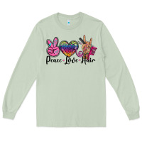 Matcha peace love hair Long Sleeve Tee - BarkalooDesign