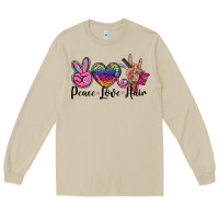 Mushroom peace love hair Long Sleeve Tee - BarkalooDesign
