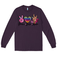 Plum peace love hair Long Sleeve Tee - BarkalooDesign