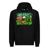 Black happy st. patrick's day cattle and calfs Premium Hoodie - RanaPortraitStore