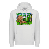 Dove Grey happy st. patrick's day cattle and calfs Premium Hoodie - RanaPortraitStore