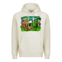 Oatmeal Heather happy st. patrick's day cattle and calfs Premium Hoodie - RanaPortraitStore