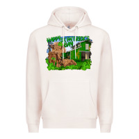 Pale Pink happy st. patrick's day cattle and calfs Premium Hoodie - RanaPortraitStore