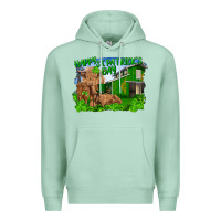 Seafoam happy st. patrick's day cattle and calfs Premium Hoodie - RanaPortraitStore