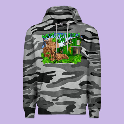 Happy St. Patrick's Day Cattle And Calfs Premium Hoodie Designed By Ranaportraitstore