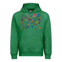 Emerald fourth of july dancing skeleton Urban Hoodie - texasbilliewilder