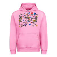 Fuchsia Pink fourth of july dancing skeleton Urban Hoodie - texasbilliewilder
