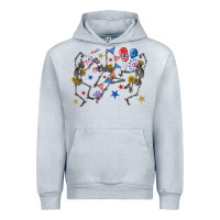 Heather Grey fourth of july dancing skeleton Urban Hoodie - texasbilliewilder