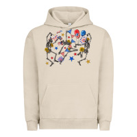 Pigment French Oak fourth of july dancing skeleton Urban Hoodie - texasbilliewilder