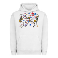 Pigment Lunar Rock fourth of july dancing skeleton Urban Hoodie - texasbilliewilder