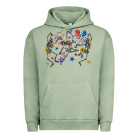 Pigment Oil Green fourth of july dancing skeleton Urban Hoodie - texasbilliewilder