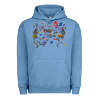 Pigment Pebble Blue fourth of july dancing skeleton Urban Hoodie - texasbilliewilder