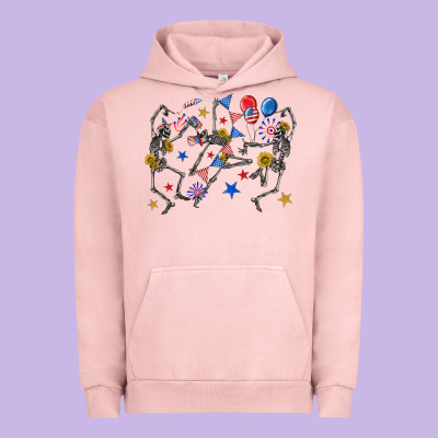 Urban Hoodie fourth of july dancing skeleton
