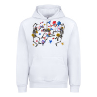 White fourth of july dancing skeleton Urban Hoodie - texasbilliewilder