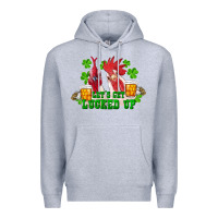 Heather Grey st. patrick's day roosters let's get lucked up Premium Hoodie - RanaPortraitStore