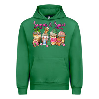 Emerald sugar and spice pink gingerbread coffee cups Urban Hoodie - Zillion Design Studio