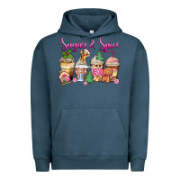 Pigment Midnight Navy sugar and spice pink gingerbread coffee cups Urban Hoodie - Zillion Design Studio