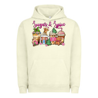 Pigment Pistachio sugar and spice pink gingerbread coffee cups Urban Hoodie - Zillion Design Studio
