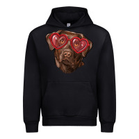Black labrador retriever with love glass Urban Hoodie - RanaPortraitStore