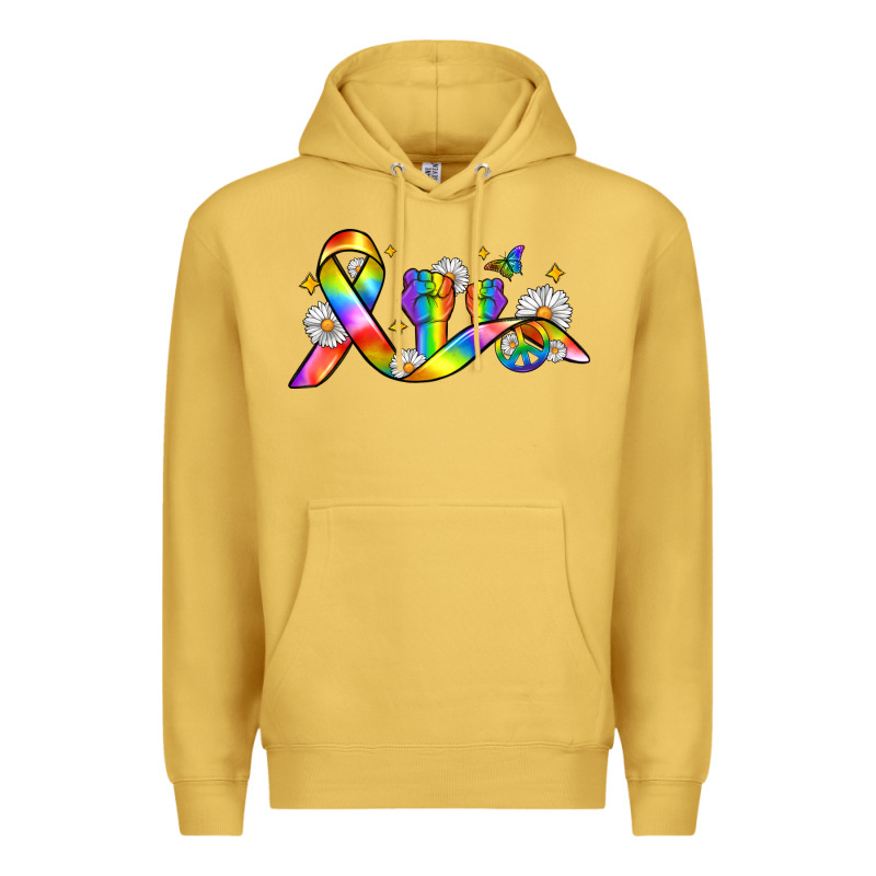 Pride Ribbon Premium Hoodie by Zillion Design Studio | Teevron