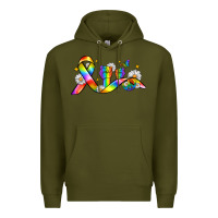 Army Green pride ribbon Premium Hoodie - Zillion Design Studio