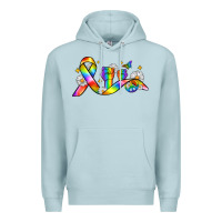 Blue Mist pride ribbon Premium Hoodie - Zillion Design Studio